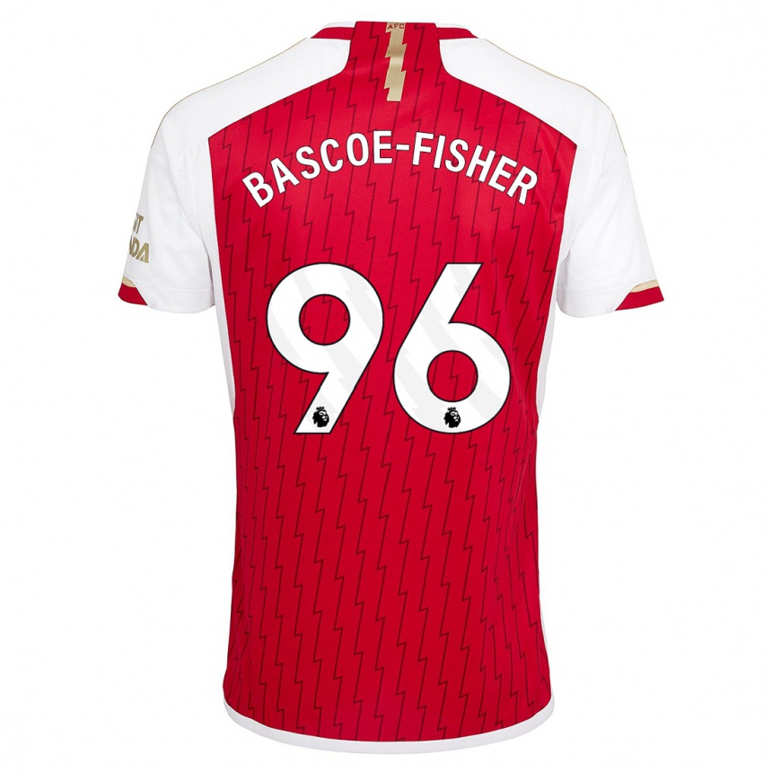 Vaikiškas Jakai Bascoe-Fisher #96 Raudona Namų Marškinėliai 2023/24 T-Shirt