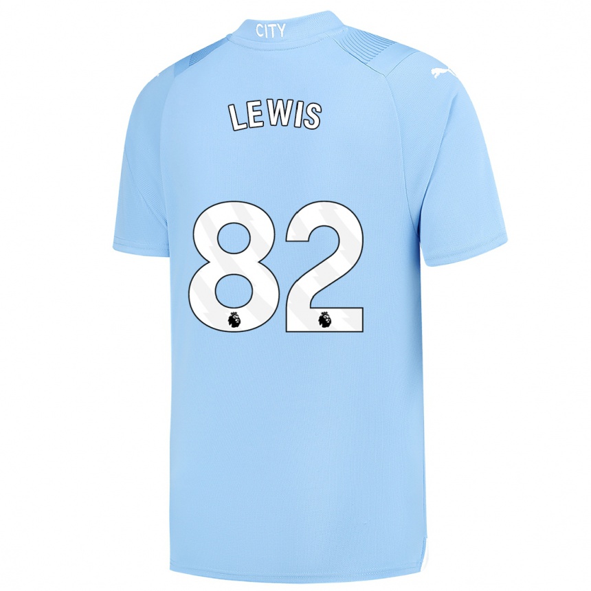 Vaikiškas Rico Lewis #82 Šviesiai Mėlynas Namų Marškinėliai 2023/24 T-Shirt