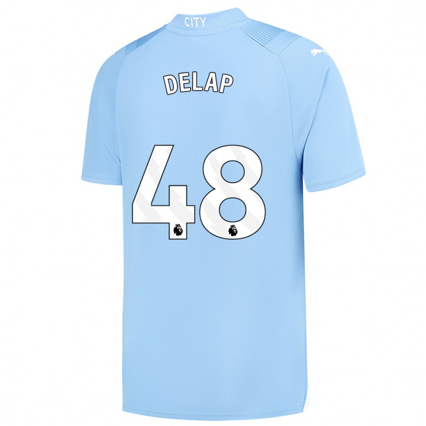 Vaikiškas Liam Delap #48 Šviesiai Mėlynas Namų Marškinėliai 2023/24 T-Shirt