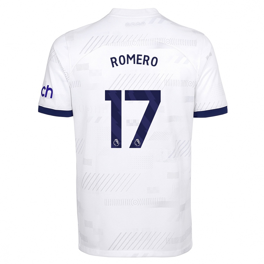 Vaikiškas Cristian Romero #17 Baltas Namų Marškinėliai 2023/24 T-Shirt