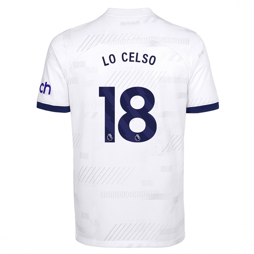 Vaikiškas Giovani Lo Celso #18 Baltas Namų Marškinėliai 2023/24 T-Shirt