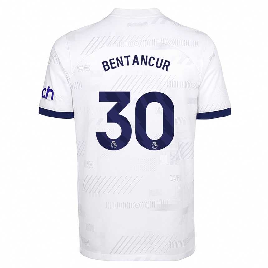 Vaikiškas Rodrigo Bentancur #30 Baltas Namų Marškinėliai 2023/24 T-Shirt