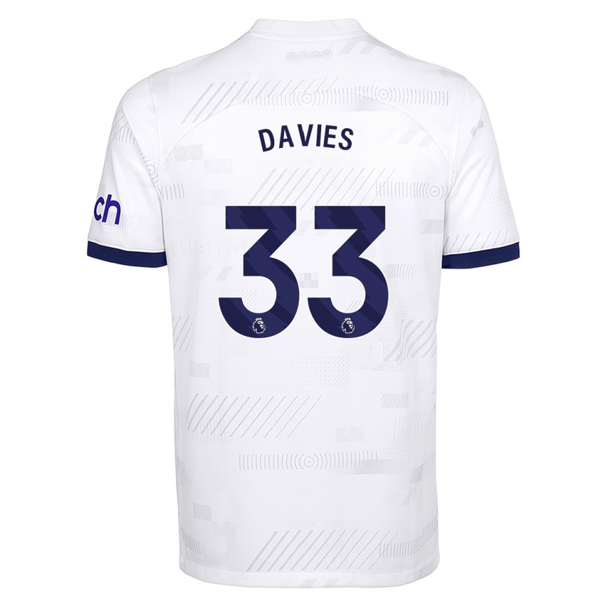 Vaikiškas Ben Davies #33 Baltas Namų Marškinėliai 2023/24 T-Shirt