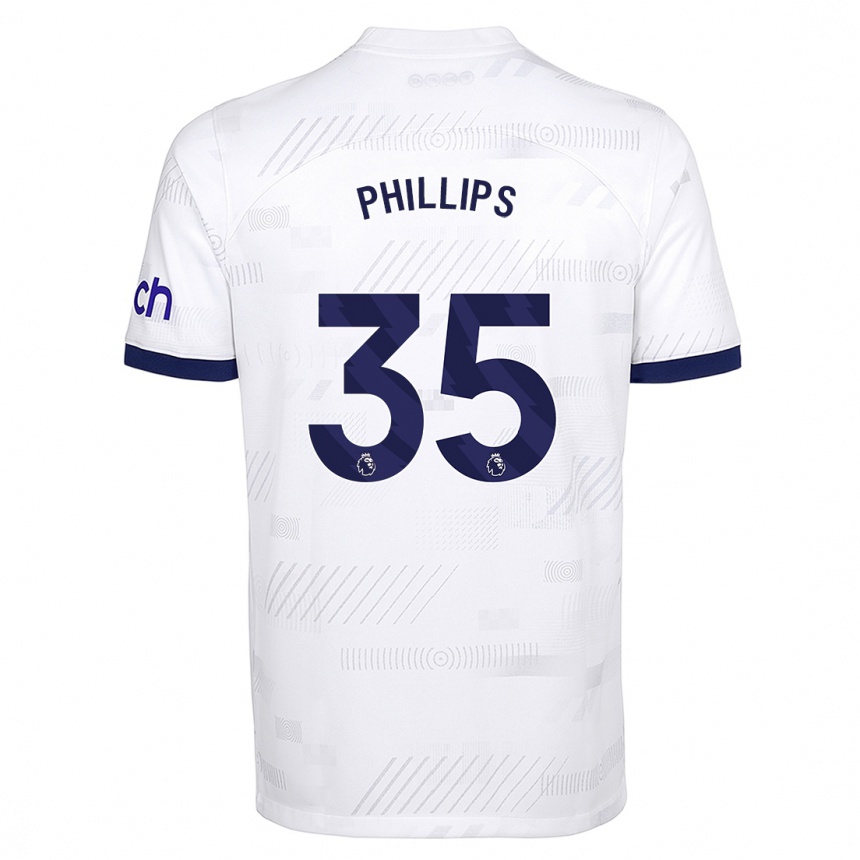 Vaikiškas Ashley Phillips #35 Baltas Namų Marškinėliai 2023/24 T-Shirt