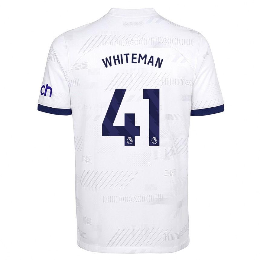 Vaikiškas Alfie Whiteman #41 Baltas Namų Marškinėliai 2023/24 T-Shirt