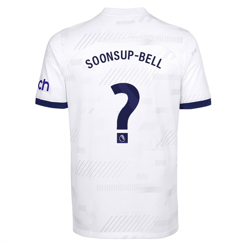 Vaikiškas Jude Soonsup-Bell #0 Baltas Namų Marškinėliai 2023/24 T-Shirt