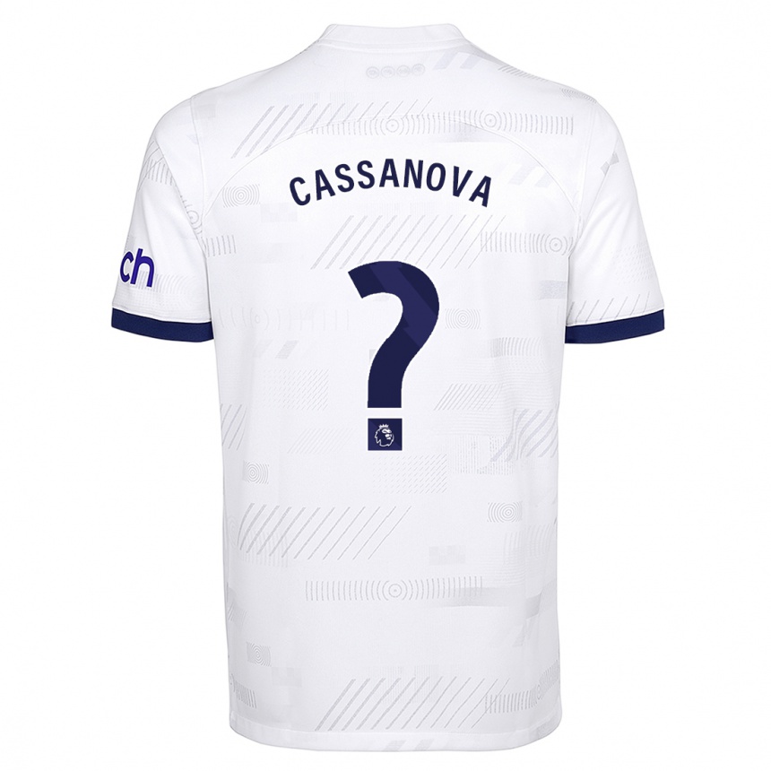 Vaikiškas Dante Cassanova #0 Baltas Namų Marškinėliai 2023/24 T-Shirt