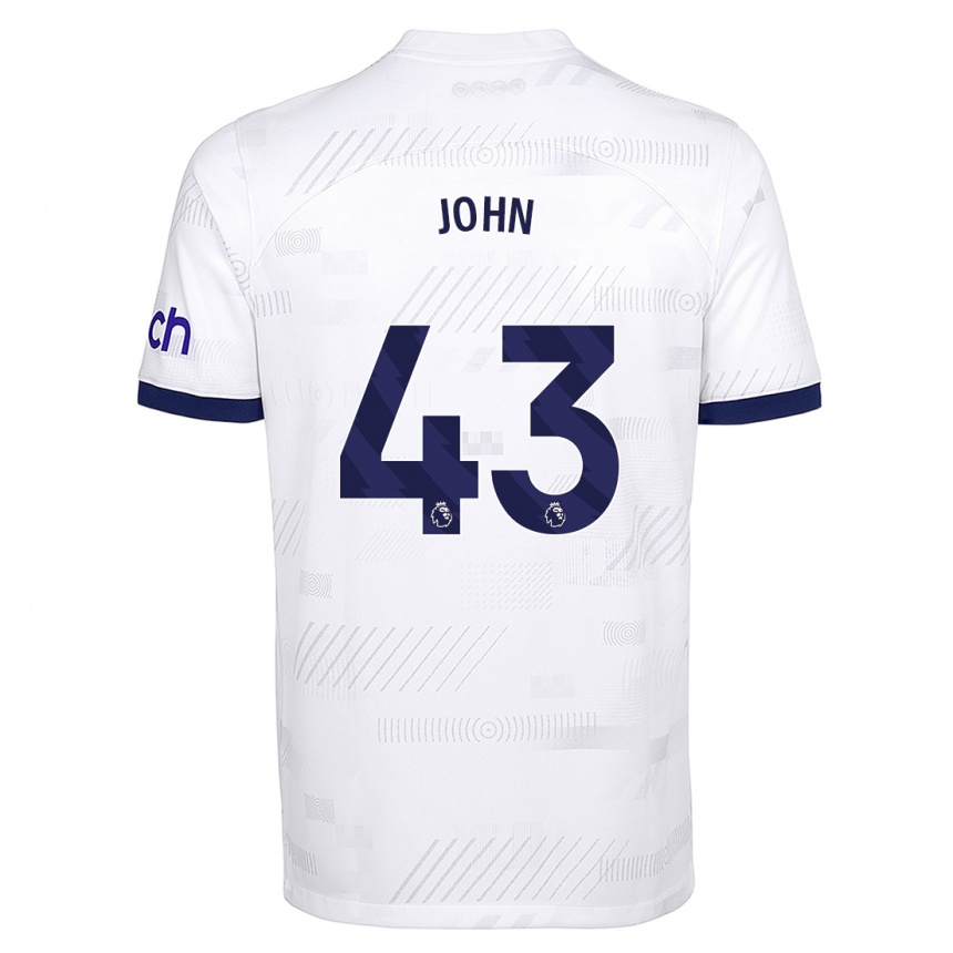 Vaikiškas Nile John #43 Baltas Namų Marškinėliai 2023/24 T-Shirt