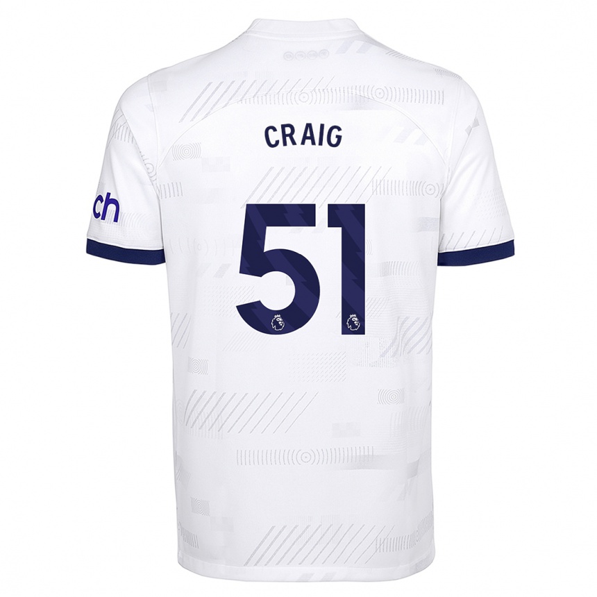 Vaikiškas Matthew Craig #51 Baltas Namų Marškinėliai 2023/24 T-Shirt