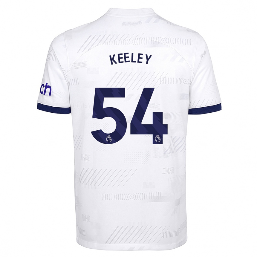 Vaikiškas Josh Keeley #54 Baltas Namų Marškinėliai 2023/24 T-Shirt