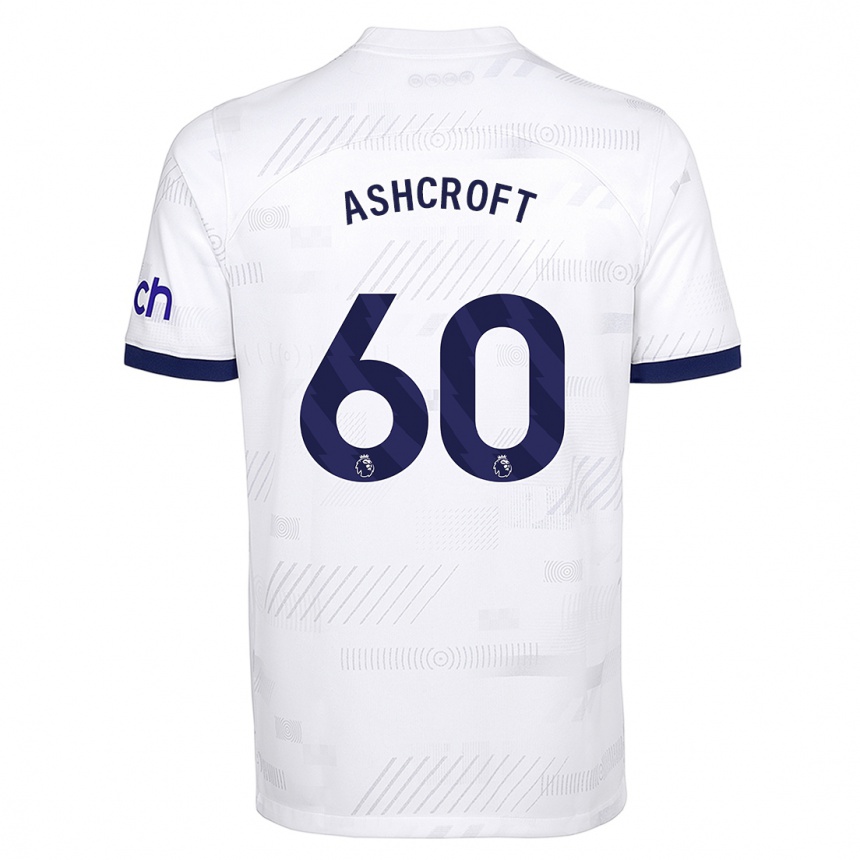 Vaikiškas Tyrell Ashcroft #60 Baltas Namų Marškinėliai 2023/24 T-Shirt