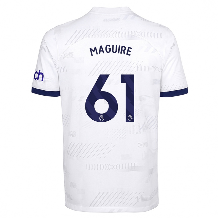 Vaikiškas Aaron Maguire #61 Baltas Namų Marškinėliai 2023/24 T-Shirt