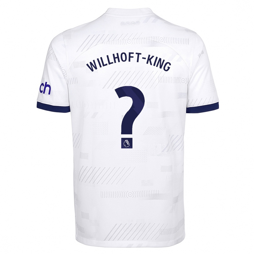 Vaikiškas Han Willhoft-King #0 Baltas Namų Marškinėliai 2023/24 T-Shirt