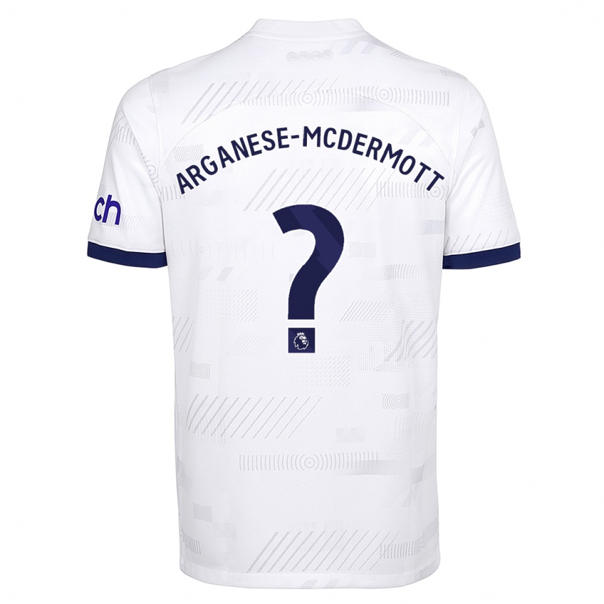 Vaikiškas Pele Arganese-Mcdermott #0 Baltas Namų Marškinėliai 2023/24 T-Shirt