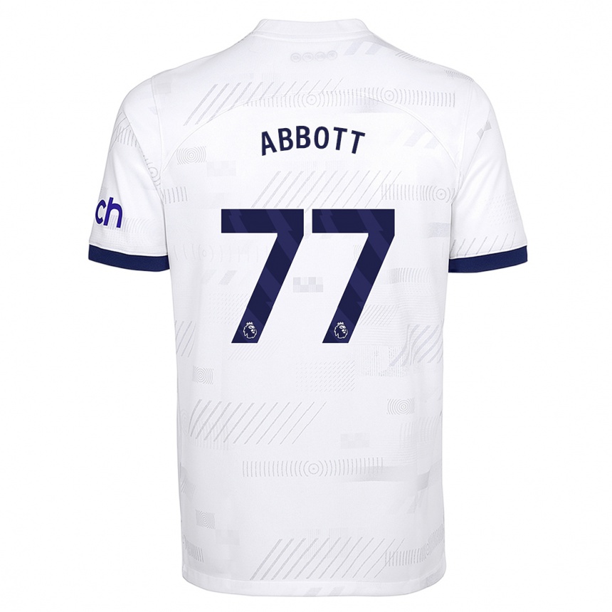 Vaikiškas George Abbott #77 Baltas Namų Marškinėliai 2023/24 T-Shirt