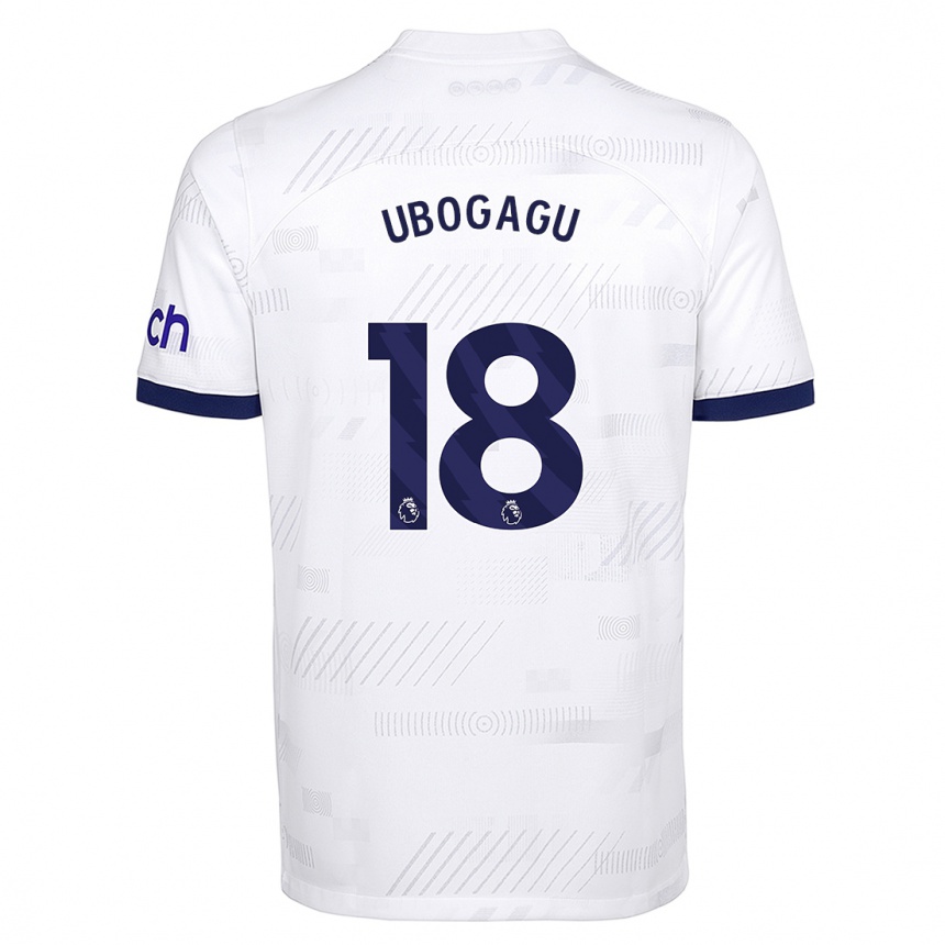 Vaikiškas Chioma Ubogagu #18 Baltas Namų Marškinėliai 2023/24 T-Shirt