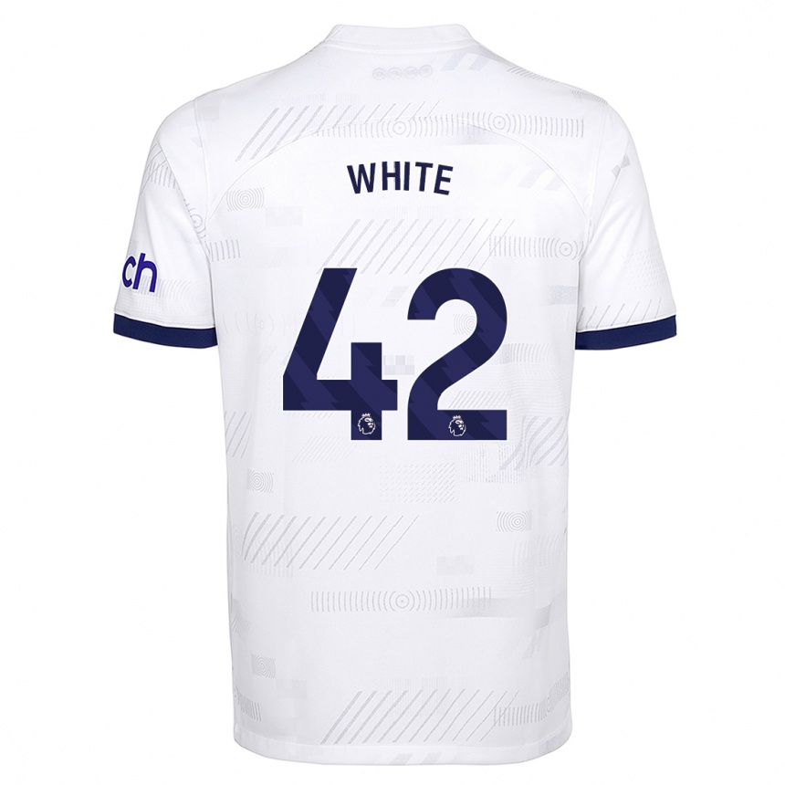 Vaikiškas Harvey White #42 Baltas Namų Marškinėliai 2023/24 T-Shirt