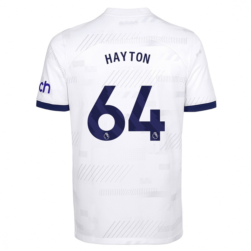 Vaikiškas Adam Hayton #64 Baltas Namų Marškinėliai 2023/24 T-Shirt