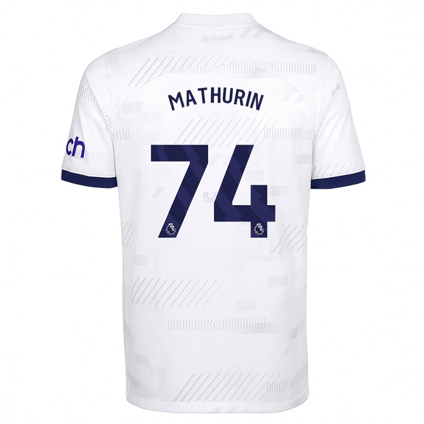 Vaikiškas Roshaun Mathurin #74 Baltas Namų Marškinėliai 2023/24 T-Shirt