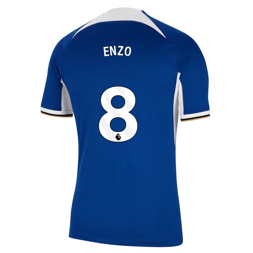 Vaikiškas Enzo Fernández #8 Mėlyna Namų Marškinėliai 2023/24 T-Shirt