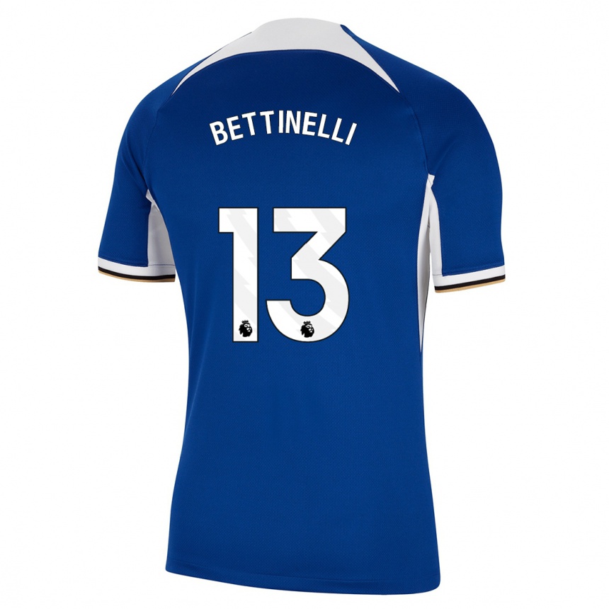 Vaikiškas Marcus Bettinelli #13 Mėlyna Namų Marškinėliai 2023/24 T-Shirt