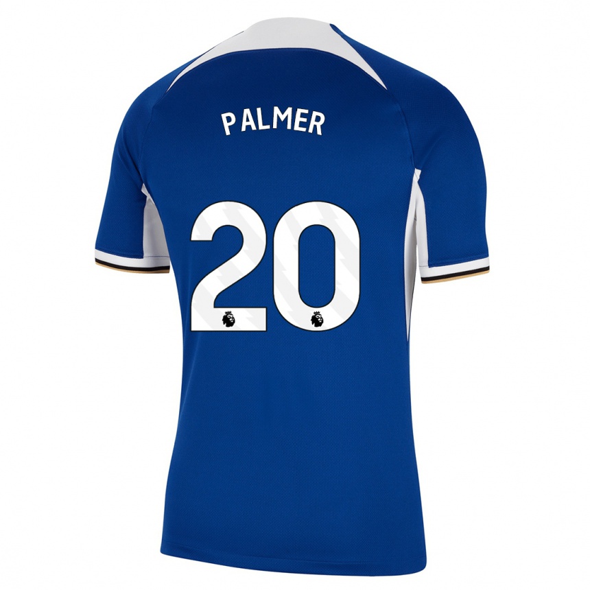 Vaikiškas Cole Palmer #20 Mėlyna Namų Marškinėliai 2023/24 T-Shirt