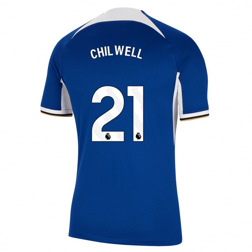 Vaikiškas Ben Chilwell #21 Mėlyna Namų Marškinėliai 2023/24 T-Shirt