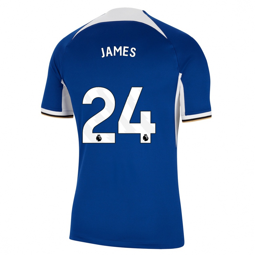 Vaikiškas Reece James #24 Mėlyna Namų Marškinėliai 2023/24 T-Shirt