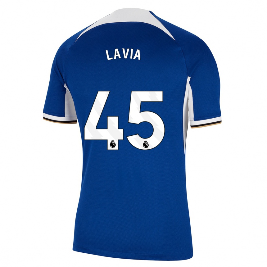 Vaikiškas Roméo Lavia #45 Mėlyna Namų Marškinėliai 2023/24 T-Shirt