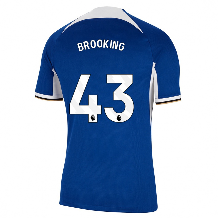 Vaikiškas Josh Brooking #43 Mėlyna Namų Marškinėliai 2023/24 T-Shirt