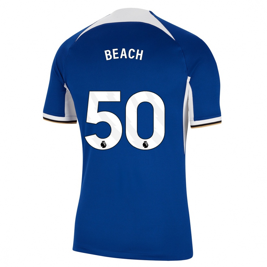 Vaikiškas Eddie Beach #50 Mėlyna Namų Marškinėliai 2023/24 T-Shirt