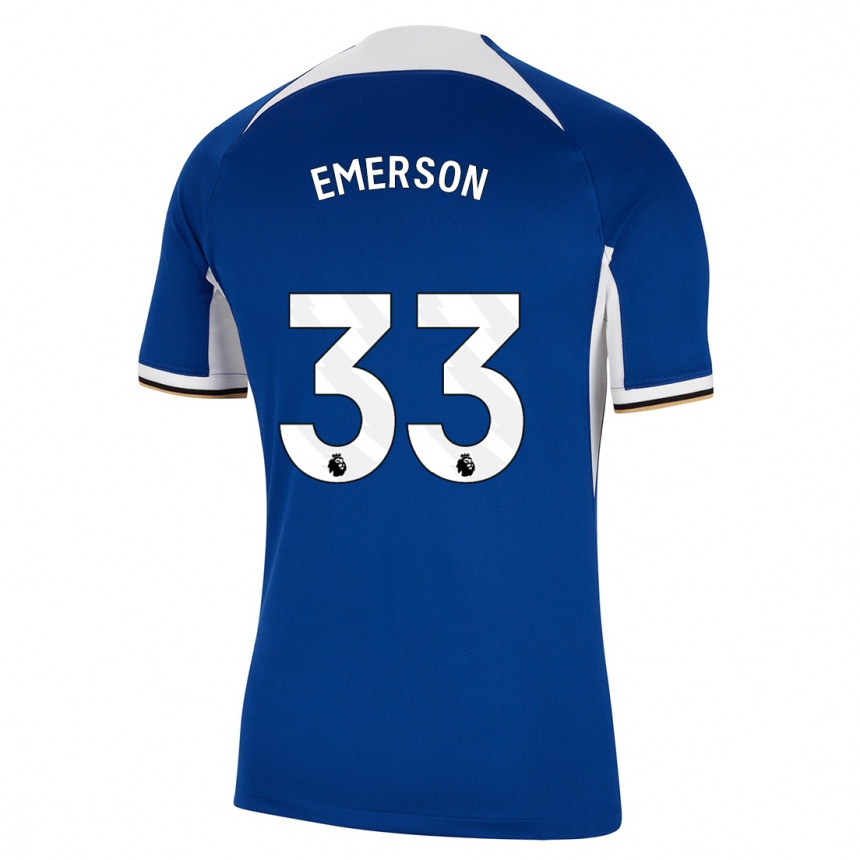 Vaikiškas Emerson #33 Mėlyna Namų Marškinėliai 2023/24 T-Shirt