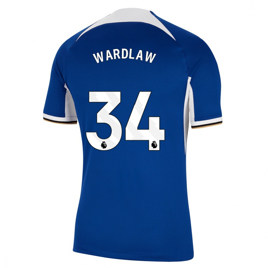 Vaikiškas Charlotte Wardlaw #34 Mėlyna Namų Marškinėliai 2023/24 T-Shirt