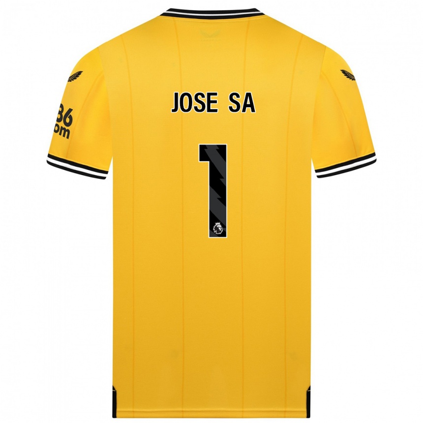 Vaikiškas José Sá #1 Geltona Namų Marškinėliai 2023/24 T-Shirt