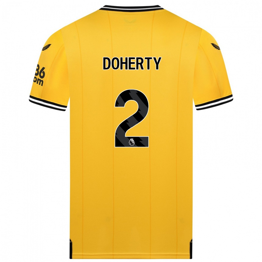 Vaikiškas Matt Doherty #2 Geltona Namų Marškinėliai 2023/24 T-Shirt