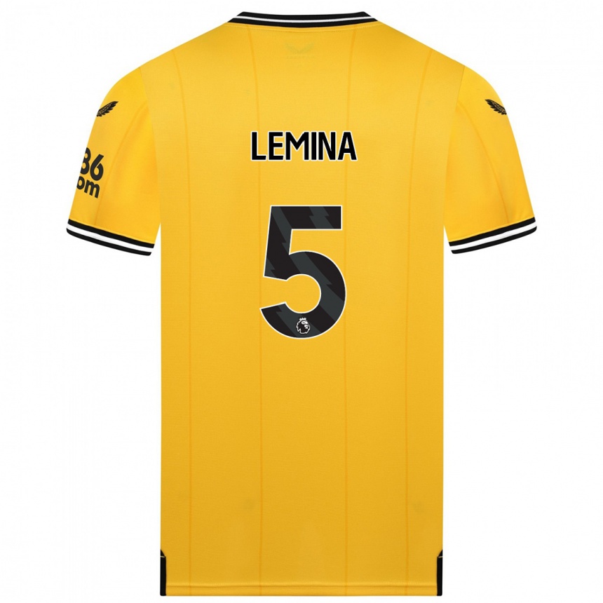 Vaikiškas Mario Lemina #5 Geltona Namų Marškinėliai 2023/24 T-Shirt