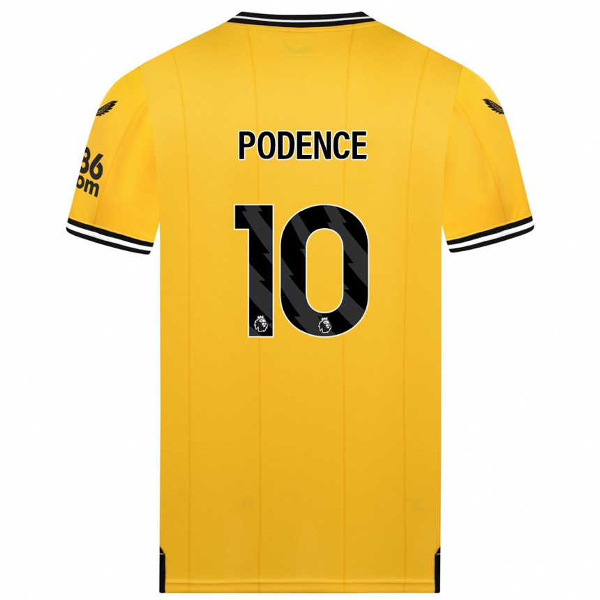 Vaikiškas Daniel Podence #10 Geltona Namų Marškinėliai 2023/24 T-Shirt