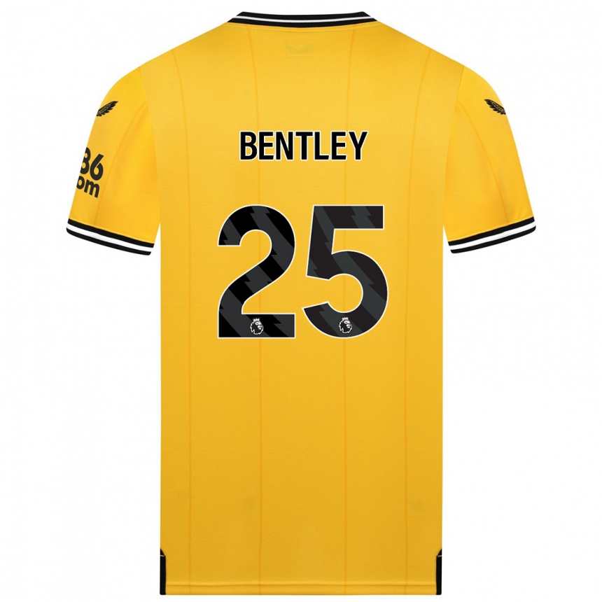 Vaikiškas Daniel Bentley #25 Geltona Namų Marškinėliai 2023/24 T-Shirt