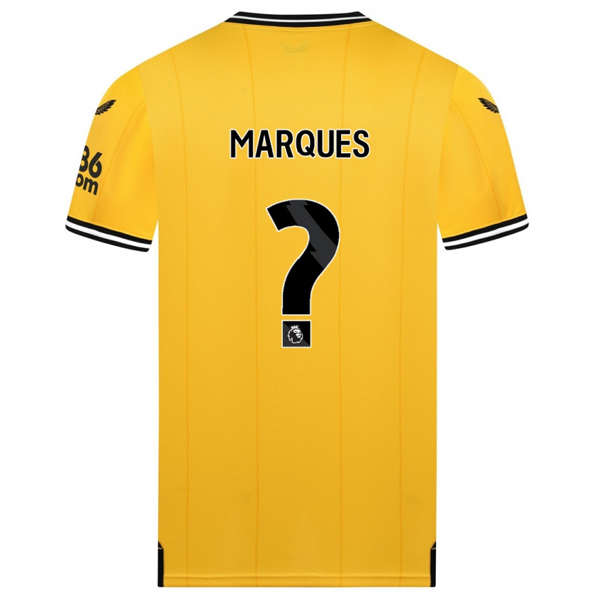 Vaikiškas Christian Marques #0 Geltona Namų Marškinėliai 2023/24 T-Shirt