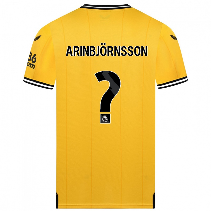 Vaikiškas Pálmi Rafn Arinbjörnsson #0 Geltona Namų Marškinėliai 2023/24 T-Shirt