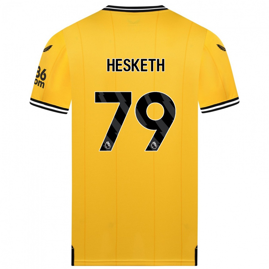 Vaikiškas Owen Hesketh #79 Geltona Namų Marškinėliai 2023/24 T-Shirt