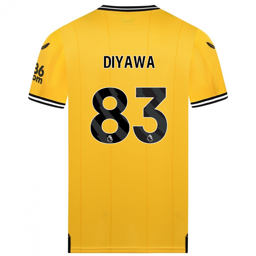 Vaikiškas Aaron Keto-Diyawa #83 Geltona Namų Marškinėliai 2023/24 T-Shirt