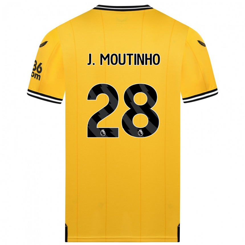 Vaikiškas Joao Moutinho #28 Geltona Namų Marškinėliai 2023/24 T-Shirt