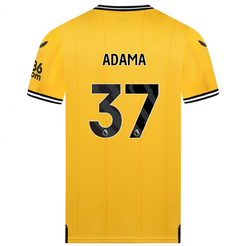 Vaikiškas Adama Traore #37 Geltona Namų Marškinėliai 2023/24 T-Shirt