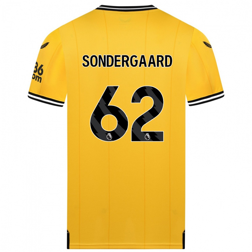 Vaikiškas Andreas Sondergaard #62 Geltona Namų Marškinėliai 2023/24 T-Shirt