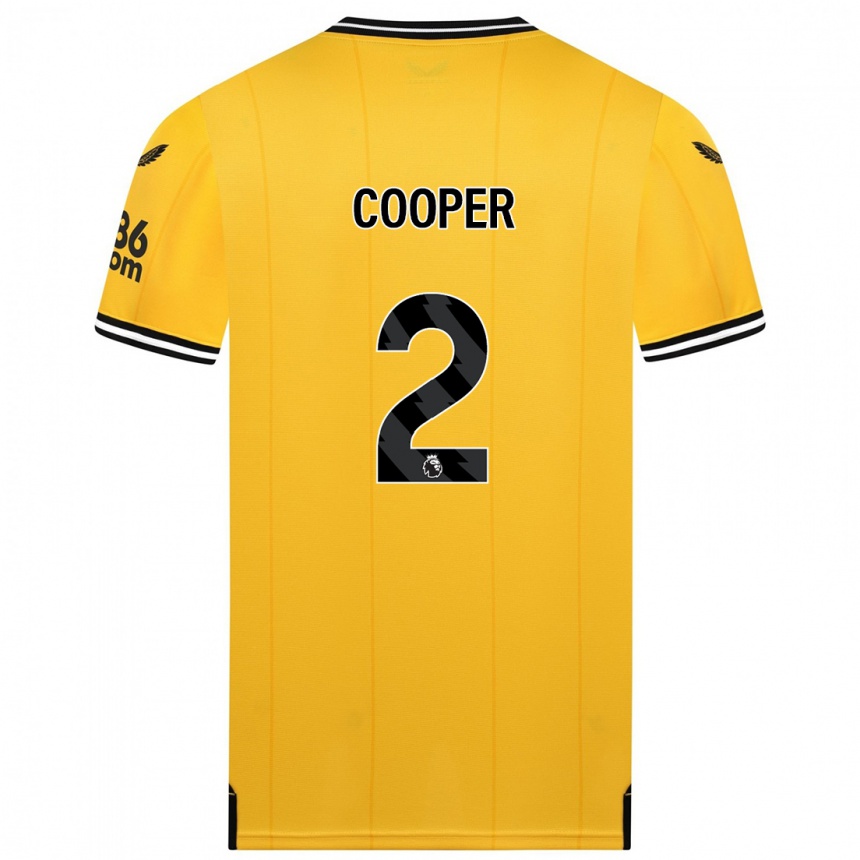 Vaikiškas Laura Cooper #2 Geltona Namų Marškinėliai 2023/24 T-Shirt