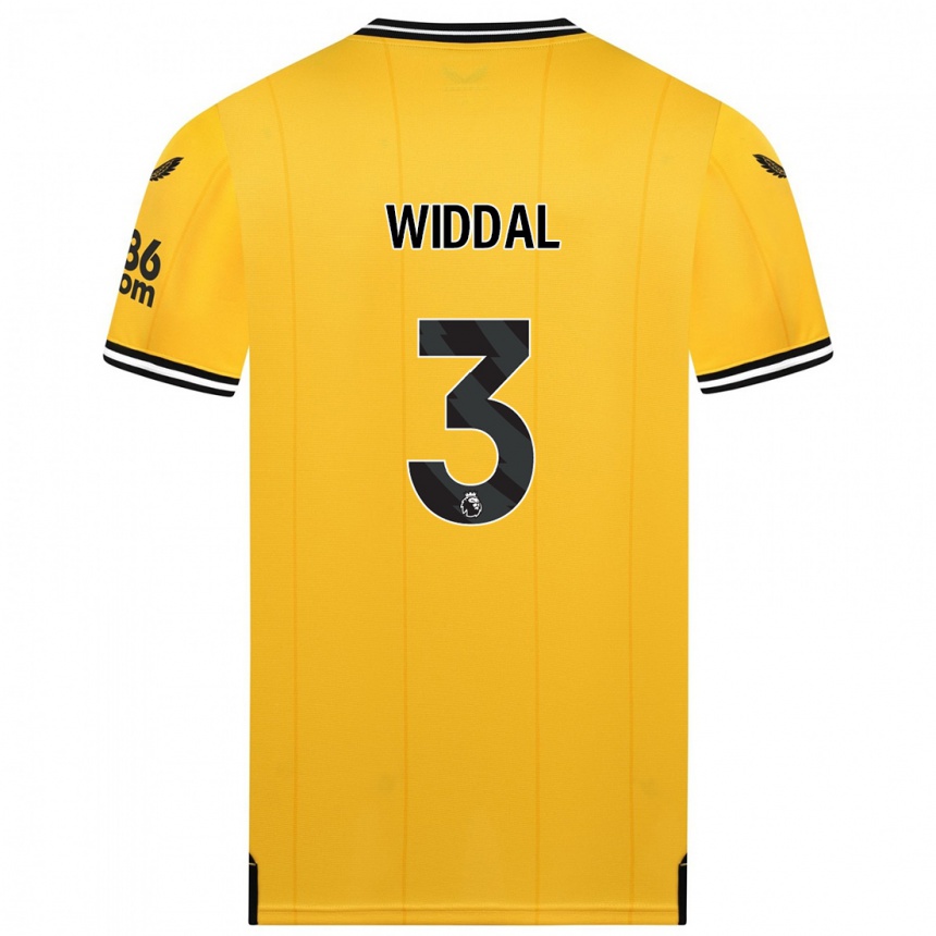 Vaikiškas Natalie Widdal #3 Geltona Namų Marškinėliai 2023/24 T-Shirt