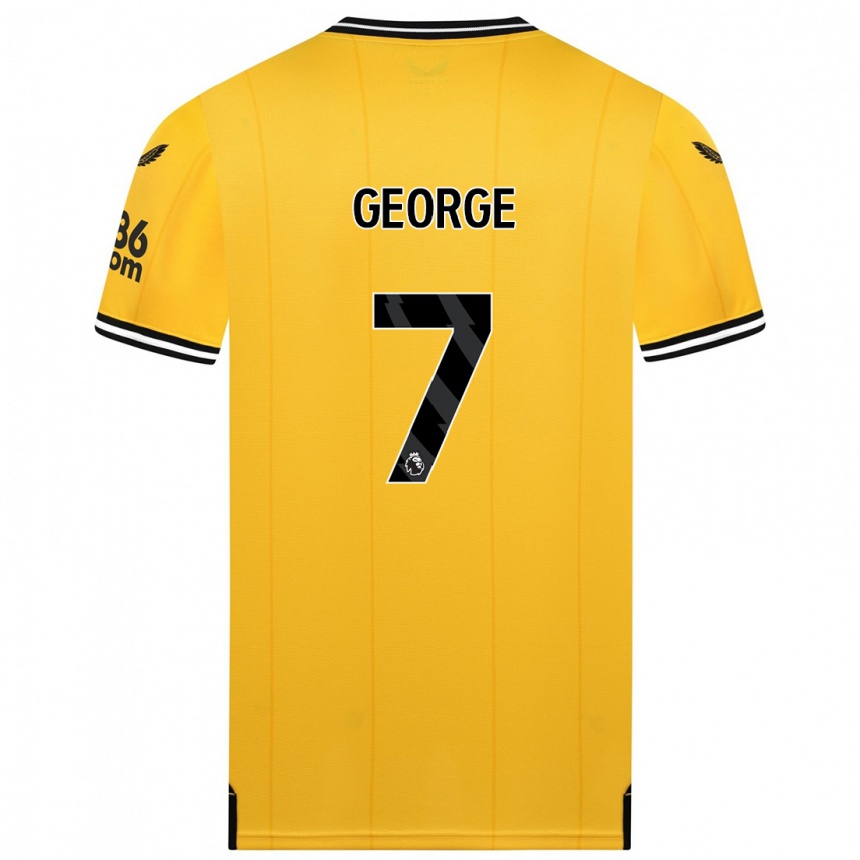 Vaikiškas Tammi George #7 Geltona Namų Marškinėliai 2023/24 T-Shirt