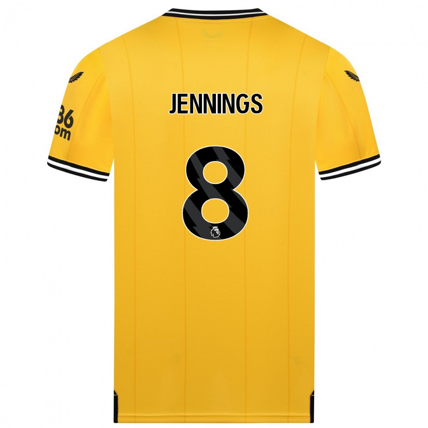 Vaikiškas Shannie Jennings #8 Geltona Namų Marškinėliai 2023/24 T-Shirt