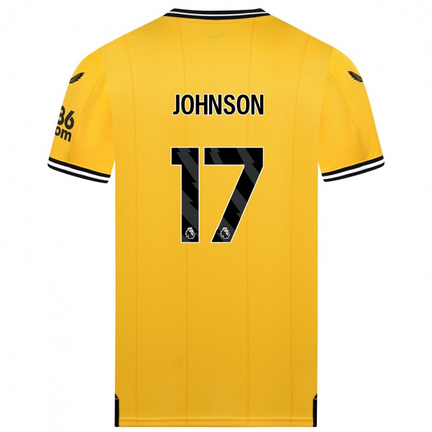 Vaikiškas Katie Johnson #17 Geltona Namų Marškinėliai 2023/24 T-Shirt